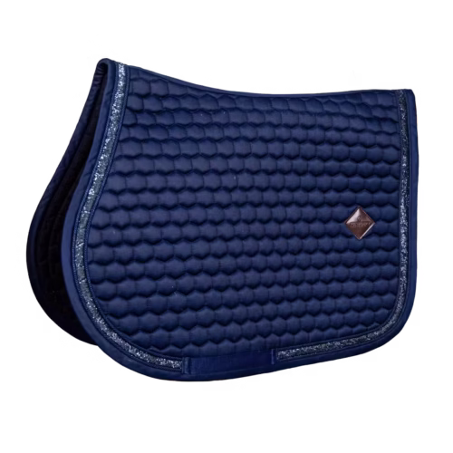 Granatowy czaprak z teksturą plastra miodu, zdjęcie produktowe