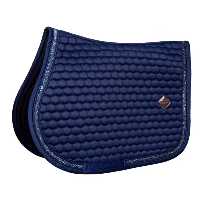 Granatowy czaprak z teksturą plastra miodu, zdjęcie produktowe