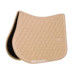 Czaprak w kolorze beżowym z waflową strukturą i lamówką